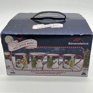 Holiday Snowman - Christmas Coffee Cups 4 Pack 18oz‎